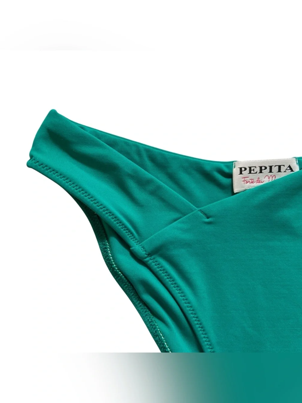 Pepita Forte dei Marmi Teal Flower Appliqué Micro Bikini Set XS Vaca Influencer